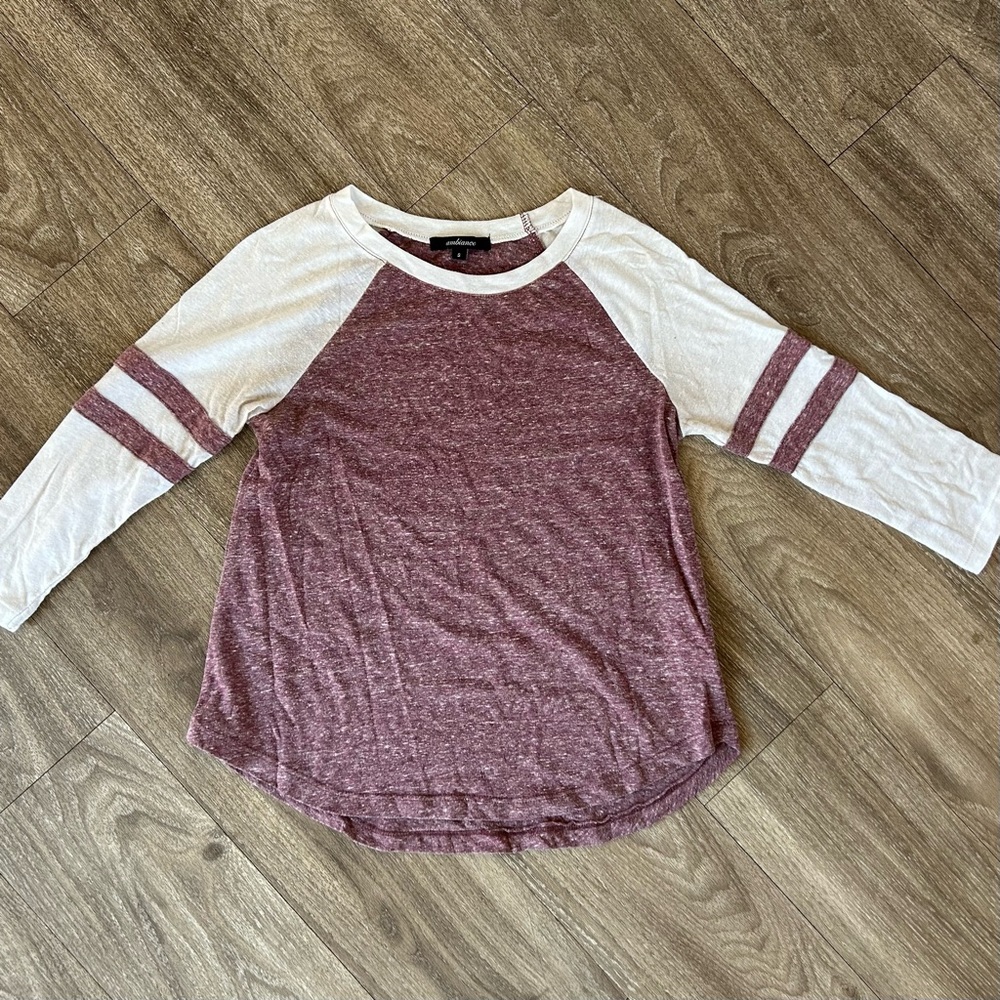 Pink Baseball Sleeve Tee